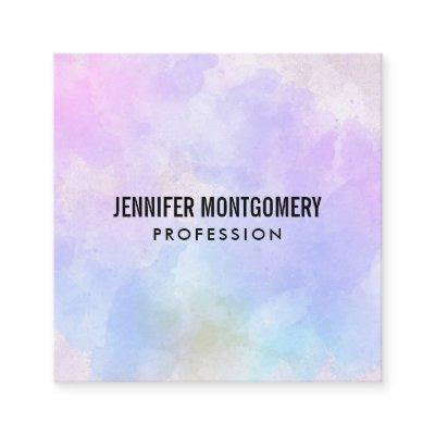 Stylish Purple Pink Blue Abstract Watercolor Square