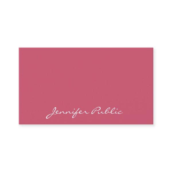 Stylish Red Modern Handwritten Name Professional