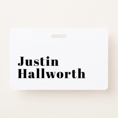 Stylish Retro Modern Lettering | Editable Black Badge