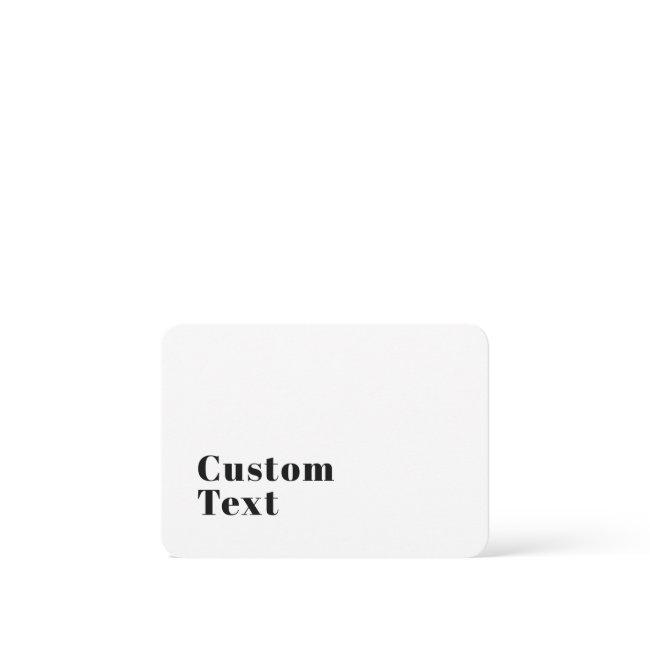 Stylish Retro Modern Lettering | Editable Black Note Card