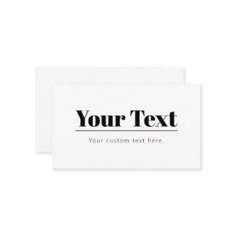 Stylish Retro-modern Text | Black & White Enclosure Card