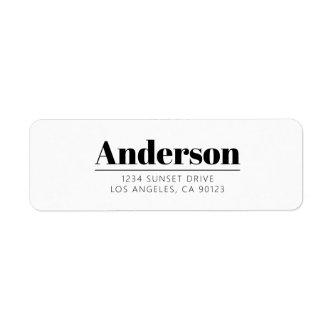 Stylish Retro-modern Text | Black & White Label