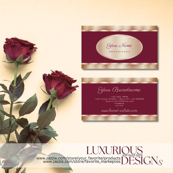 Stylish Rose Gold Effect Colors with Chic Burgundy