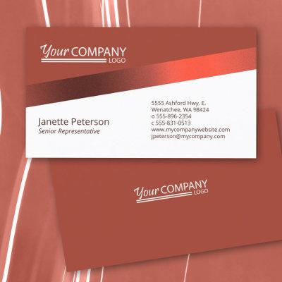Stylish Rust Red, Burgundy Company Logo