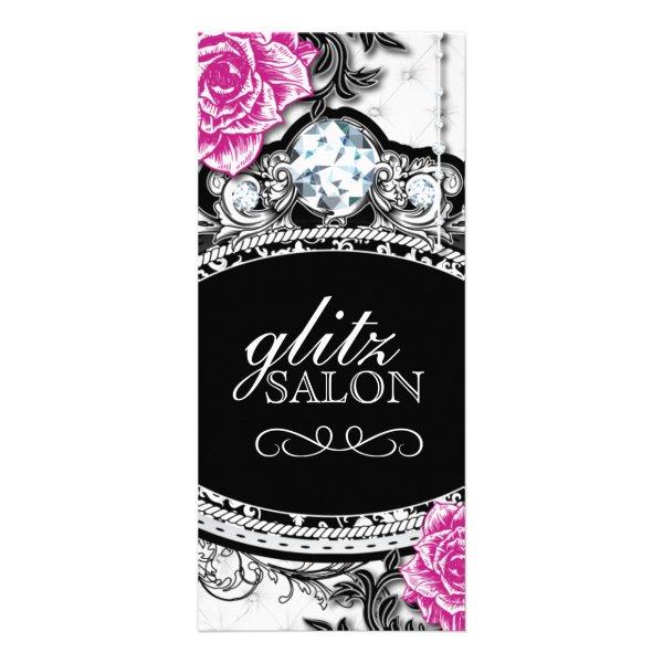 Stylish Salon Menu Rack Cards