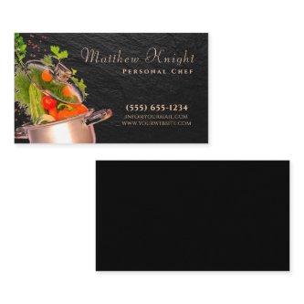 Stylish Script Food Pan Personal Chef Catering