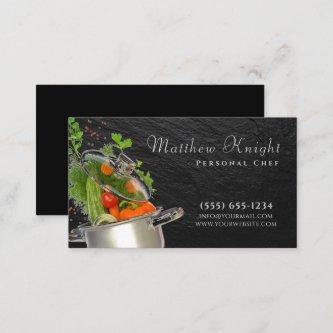 Stylish Script Food Pan Personal Chef Catering