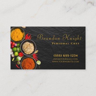 Stylish Script Food Spice Personal Chef Catering