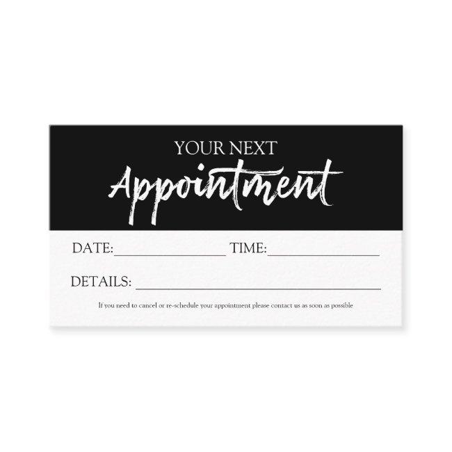 Stylish Script Hand Lettered Appointment Card