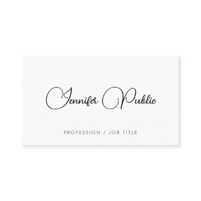 Stylish Script Modern Elegant Cute Template White