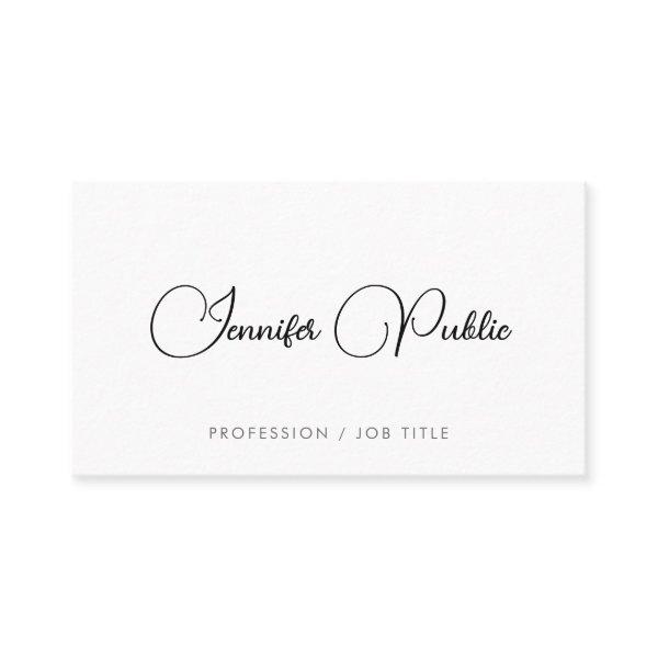 Stylish Script Modern Elegant Cute Template White