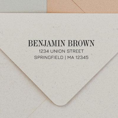 Stylish Serif Return Address Personalized Self-inking Stamp