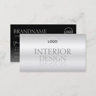 Stylish Silver Chic Mirror Font with Logo Modern