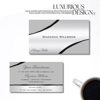 Stylish Silver Gray Curved Decor Lines Shimmering