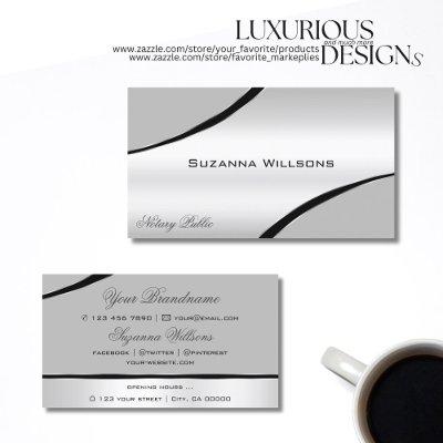 Stylish Silver Gray Curved Decor Lines Shimmering