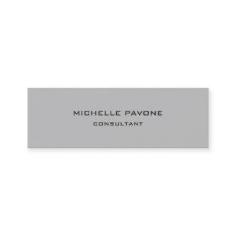 Stylish Silver Gray Simple Plain Professional Mini