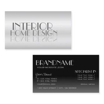 Stylish Silver Mirror Letters Professional Modern