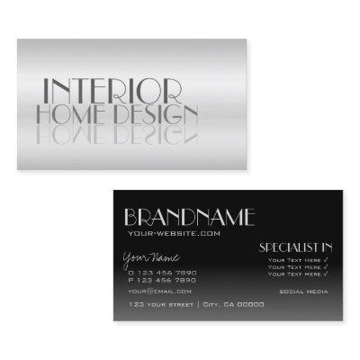 Stylish Silver Mirror Letters Professional Modern