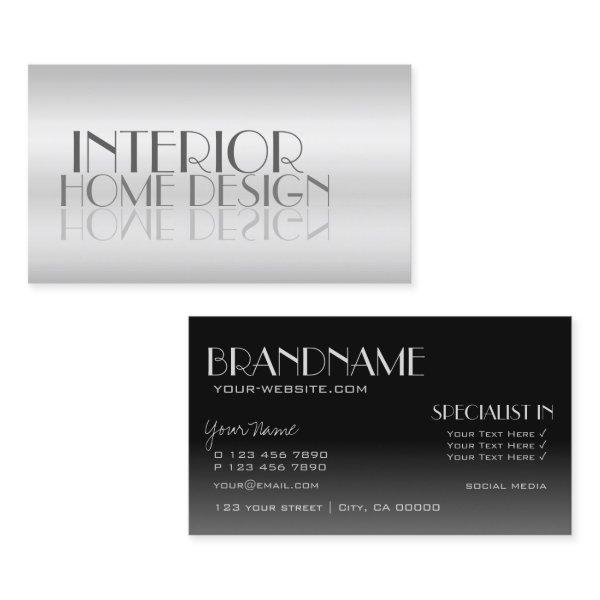 Stylish Silver Mirror Letters Professional Modern