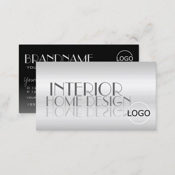 Stylish Silver Mirror Letters with Logo Modern