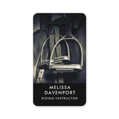 Stylish Silver Stirrups on English Riding Saddle