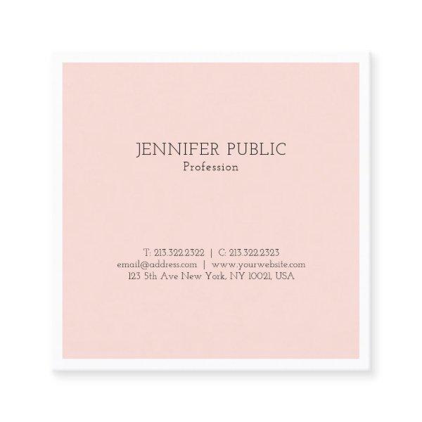 Stylish Simple Design Trendy Blush Pink Luxury Square