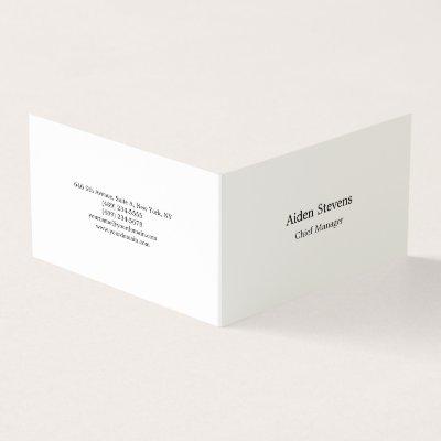 Stylish Simple Plain White Minimalist