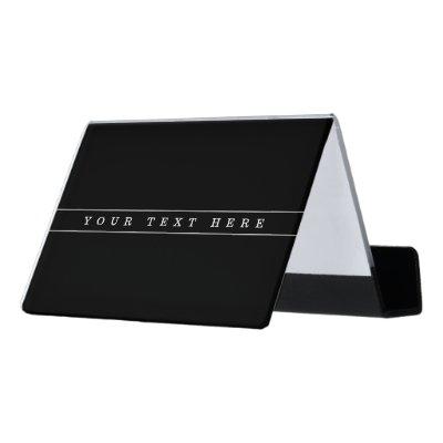 Stylish Simple Text & Thin Stripes Desk  Holder