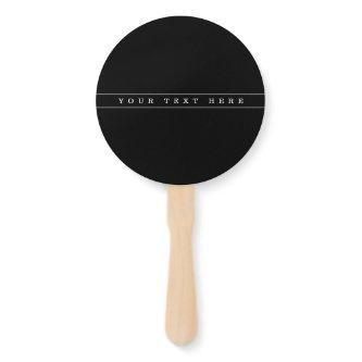 Stylish Simple Text & Thin Stripes Hand Fan