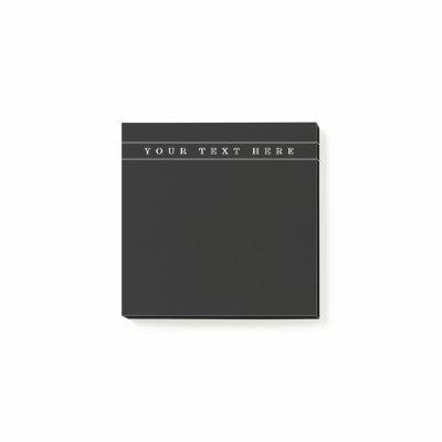 Stylish Simple Text & Thin Stripes Post-it Notes