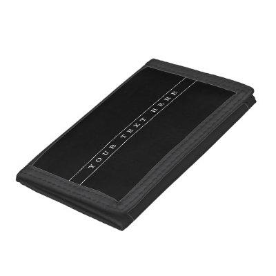 Stylish Simple Text & Thin Stripes Trifold Wallet