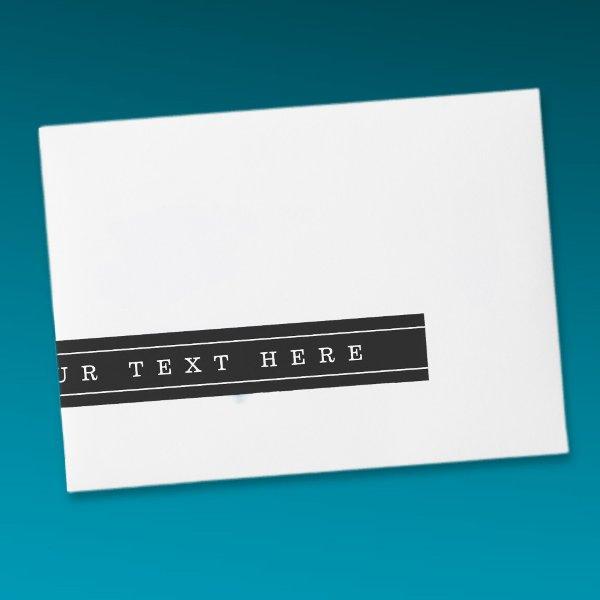 Stylish Simple Text & Thin Stripes Wrap Around Address Label