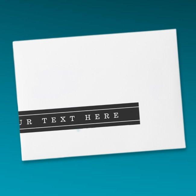 Stylish Simple Text & Thin Stripes Wrap Around Address Label