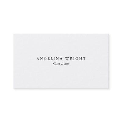 Stylish Simple White Minimalist Consultant Manager