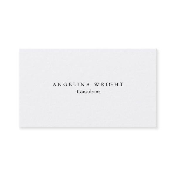 Stylish Simple White Minimalist Consultant Manager