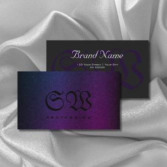 Stylish Snake Pattern Dark Purple Colors Monogram