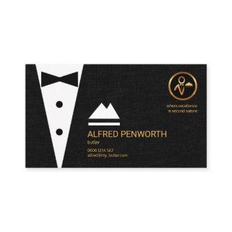 Stylish Suit Black Cloth Texture Modern Butler