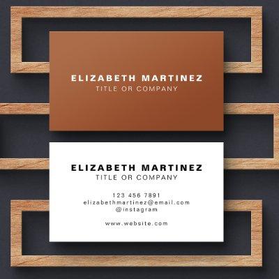 Stylish Terracotta Front and Back Personalized