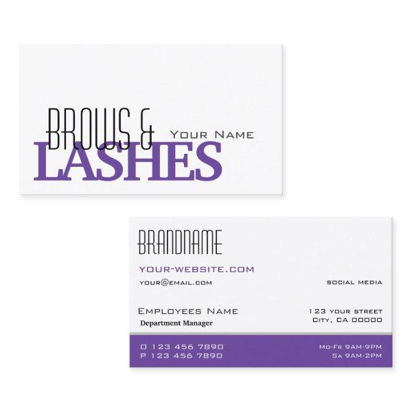 Stylish White Purple Black Simple and Professional
