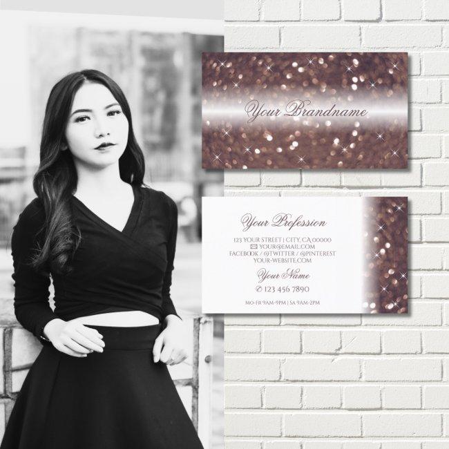 Stylish White Rose Gold Sparkling Glitter Luxury