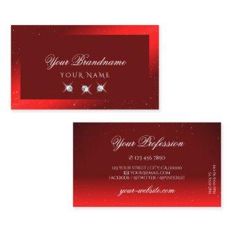 Stylish Wine Red Sparkling Diamonds Professional