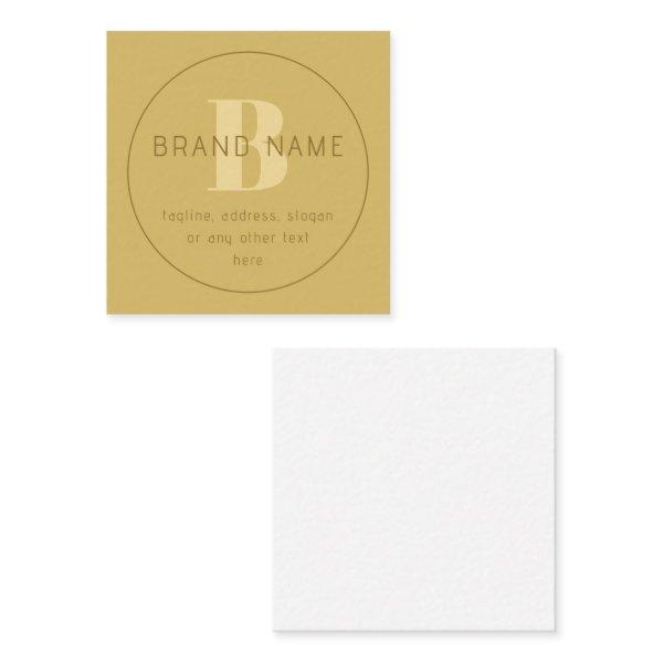 Stylized Modern Minimal Gold Return Address  Enclosure Card