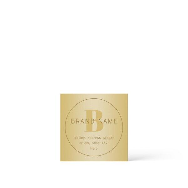 Stylized Modern Minimal Gold Return Address  Note Card