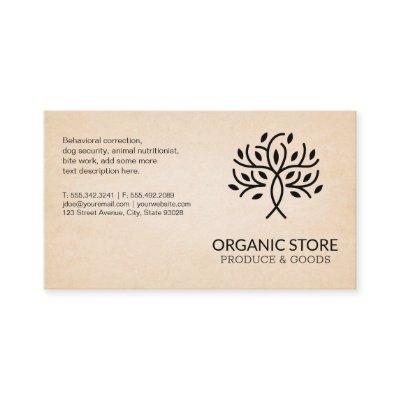 Stylized Tree Logo | Texture Paper Background