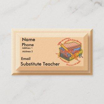Substitute Teacher Motto custom name