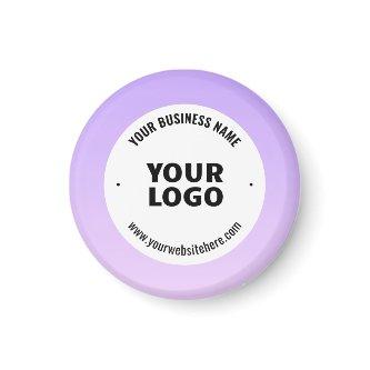 Subtle Light Purple Ombre & Your Business Logo Magnet