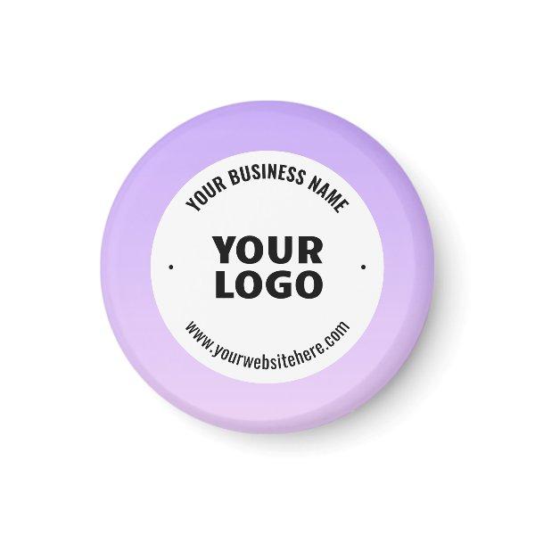 Subtle Light Purple Ombre & Your Business Logo Magnet