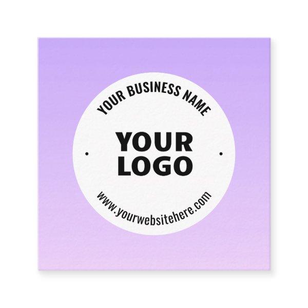 Subtle Light Purple Ombre & Your Business Logo Square