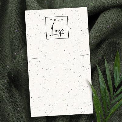 Subtle White Ceramic Texture Necklace Logo Display