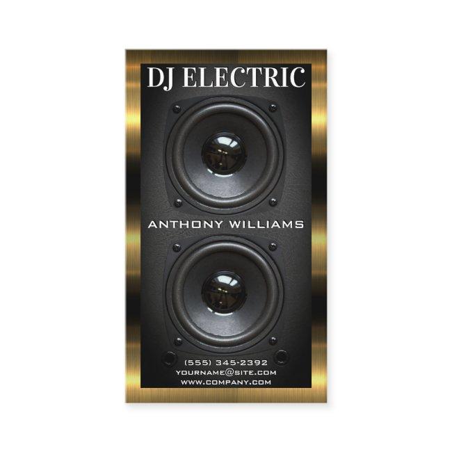 Subwoofer Speaker Box | Gold Metallic Trim